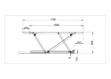 Mobile Hebebühne Scherenhebebühne Reifendienst mechanisch JH6 blau JH-TWIN-062-DRILL-5015-V01
